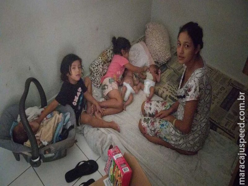 Mãe de cinco filhos deixa trabalho por crianças doentes e pede ajuda no Caiobá  