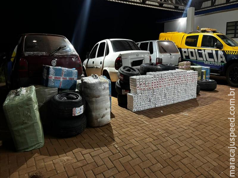 Maracaju: BPMRv apreende mais de R$ 122 mil em mercadorias contrabandeadas na MS-162