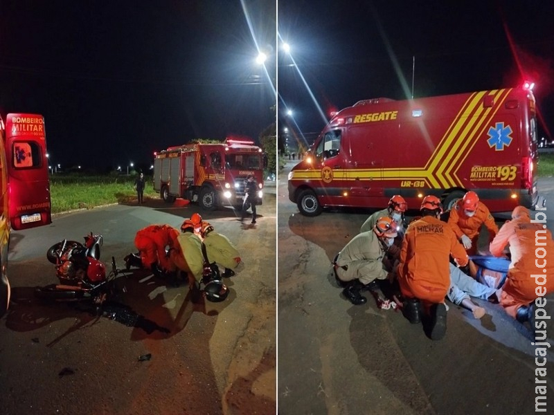 Motorista foge de acidente com moto e deixa jovem ferido em Nova Andradina  
