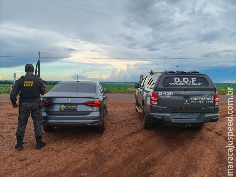 Mulher é presa pelo DOF com carro adulterado em Ponta Porã