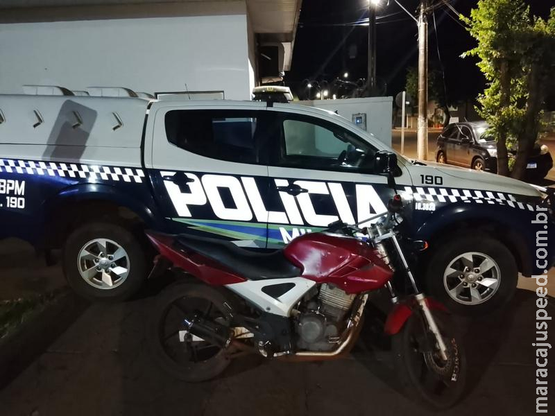Perseguição em Maracaju: Motociclista sem CNH é detido após fuga alucinante e queda