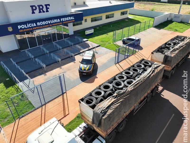 PRF apreende 220 pneus em Dourados (MS)