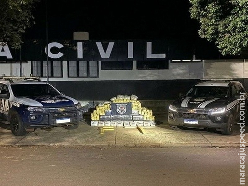 PRF e PM apreendem 450 quilos de maconha