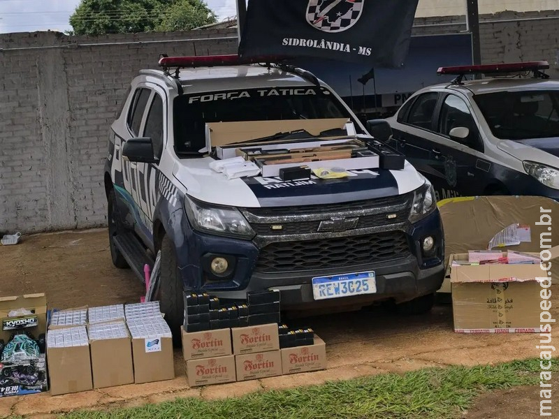 Veículo com mercadorias irregulares é apreendido após denúncia em Sidrolândia