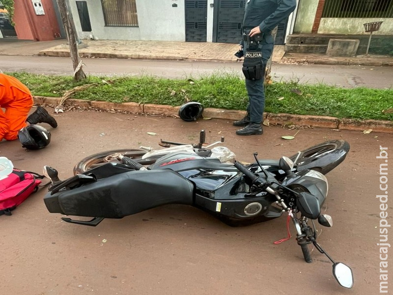 ALERTA NO TRÂNSITO: Queda de moto deixa jovem ferido e acende sinal vermelho para estatísticas em Maracaju