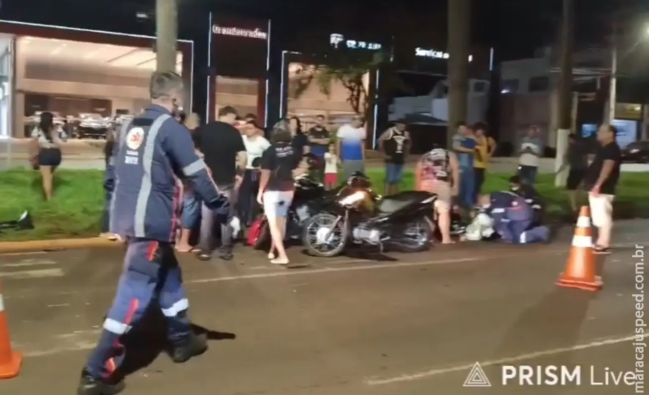 Crianças ficam feridas em colisão entre motocicletas na Marcelino Pires