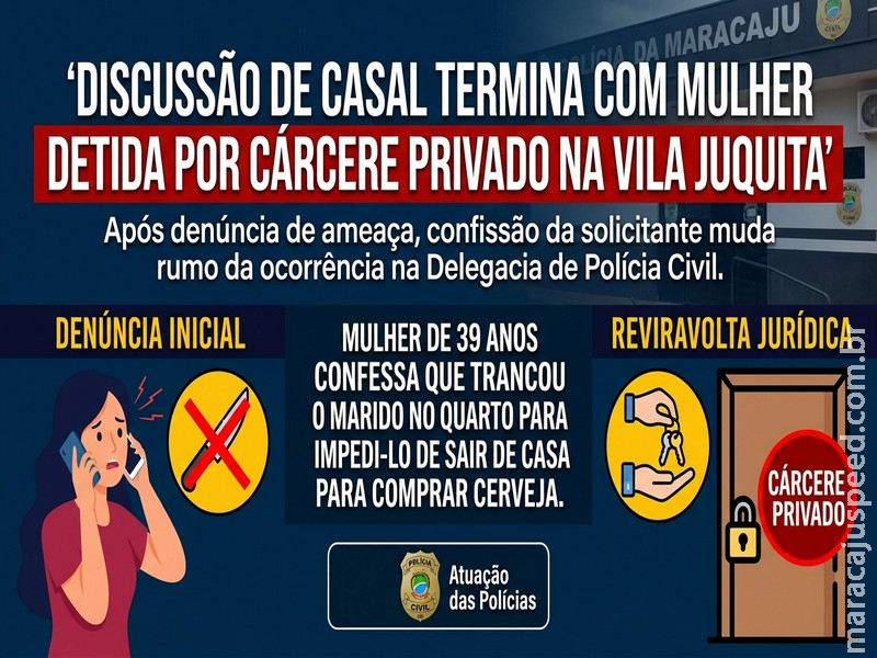 Maracaju: Discussão de casal termina com mulher detida por cárcere privado na Vila Juquita