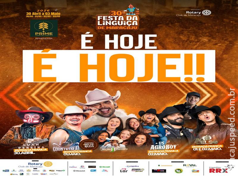 MARACAJU EM FESTA: Tradicional Festa da Linguiça começa hoje com show de Luan Pereira