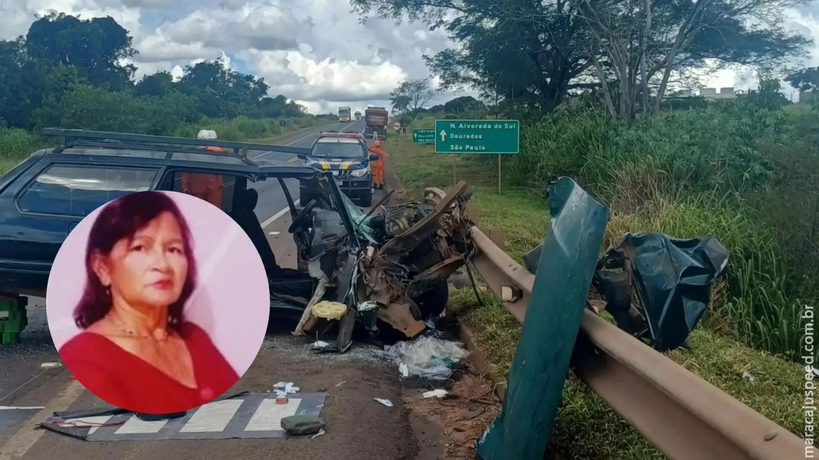 Morre idosa que viajava com o marido e sofreu acidente na BR-163