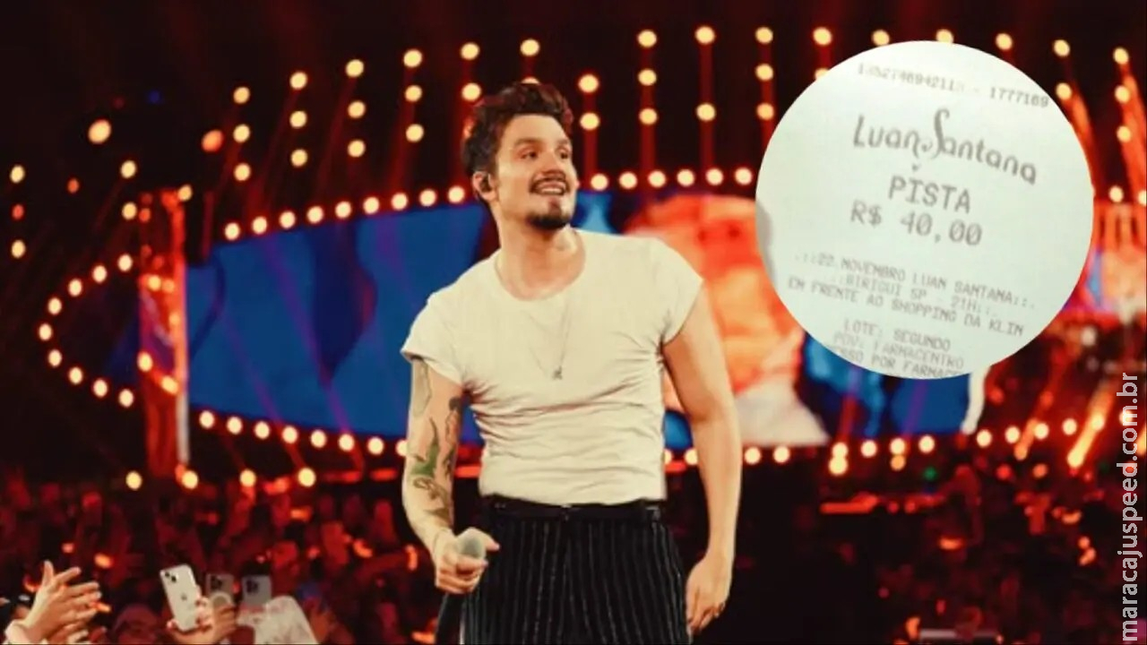 ‘Saudade de quando era esse valor’: fã de Luan Santana relembra ingresso a R$ 40