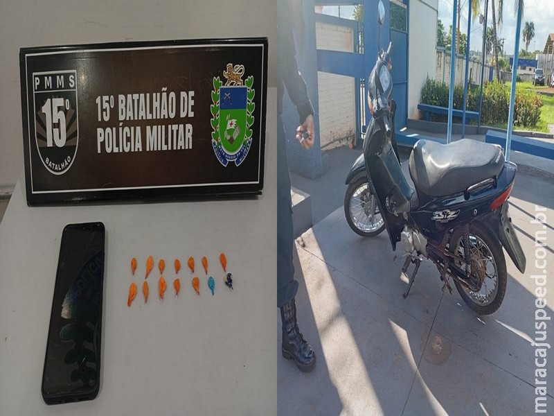 Tornozelado com 40 passagens é preso pela PM com pasta base de cocaína em Maracaju