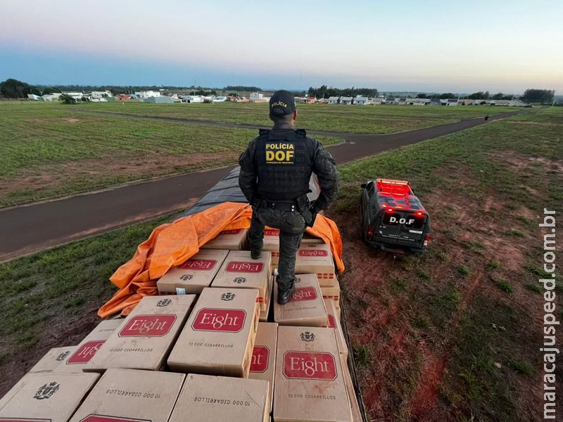 DOF apreende mais de 22 mil pacotes de cigarros contrabandeados em Mundo Novo
