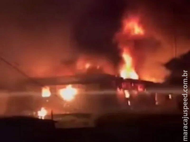 Incêndio atinge fábrica de velas em Mauá, na Grande SP