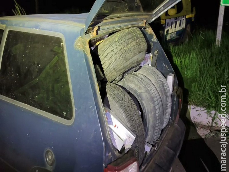 MADRUGADA NA ESTRADA: BPMRv apreende pneus e perfumes árabes no “Trevo do Polaco” em Maracaju
