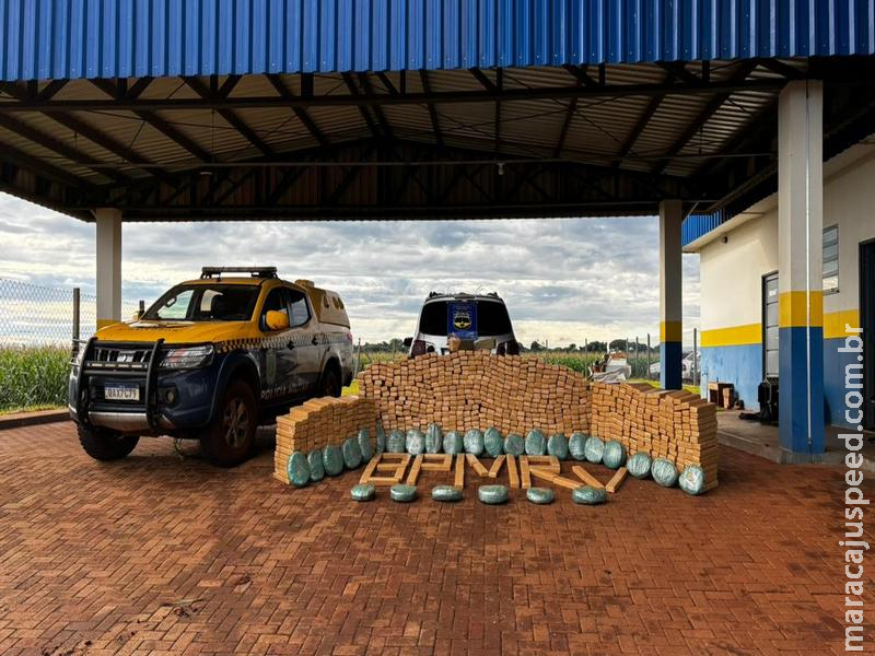 MADRUGADA VIOLENTA: Carro com mais de uma tonelada de maconha tenta atropelar policiais na MS-162 em Maracaju