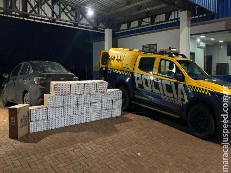 Motorista é flagrado na MS-164 transportando carga de cigarros que seria entregue em Campo Grande