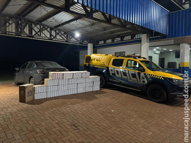 OPERAÇÃO DIA DO TRABALHADOR: BPMRv apreende carga de cigarros e prende motorista embriagado na MS-164