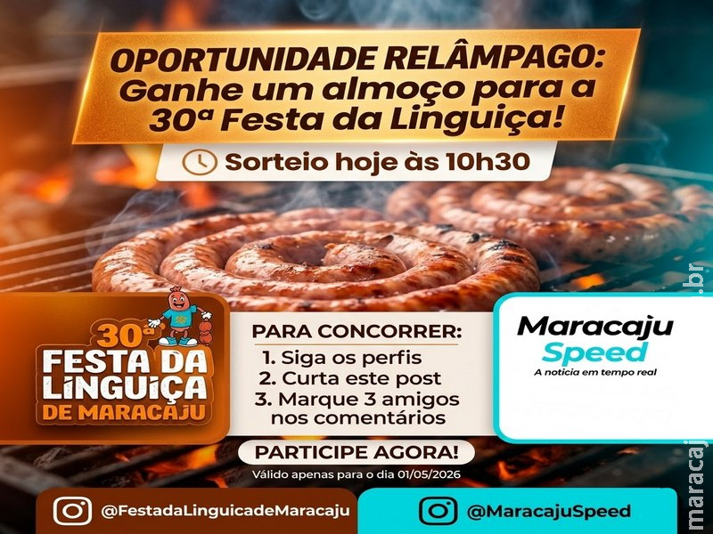 OPORTUNIDADE RELÂMPAGO: Ganhe um almoço para a 30ª Festa da Linguiça!