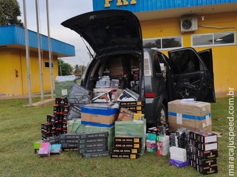 PRF apreende cigarros eletrônicos e simulacros em Três Lagoas e Brasilândia