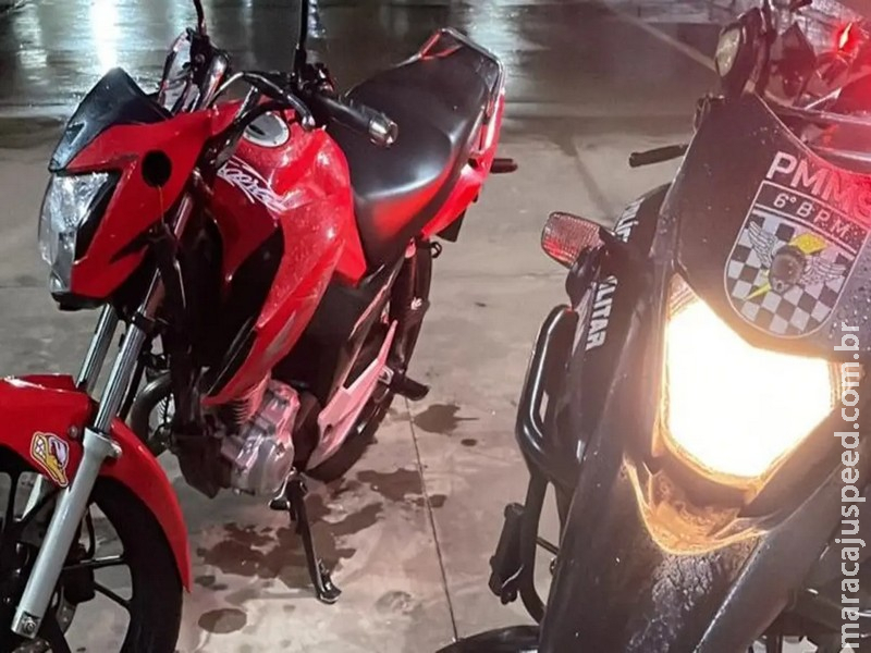 Sem CNH, jovem é preso após queda de moto durante perseguição em Corumbá