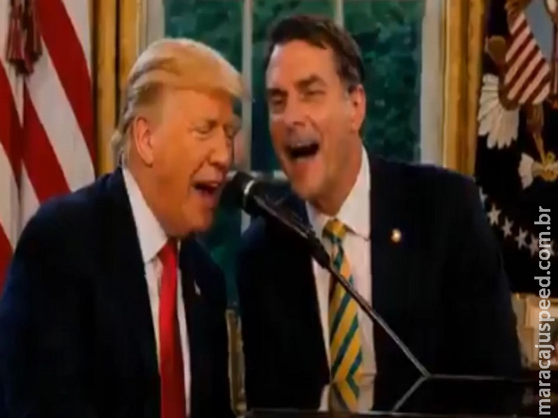 Vídeo de IA mostra Flávio Bolsonaro e Trump cantando juntos enquanto Lula espia na janela