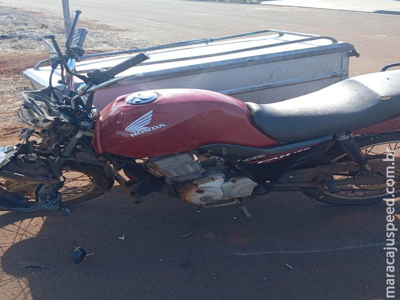 Acidente no Alto das Palmeiras: Colisão entre carro e moto mobiliza Bombeiros e PM em Maracaju