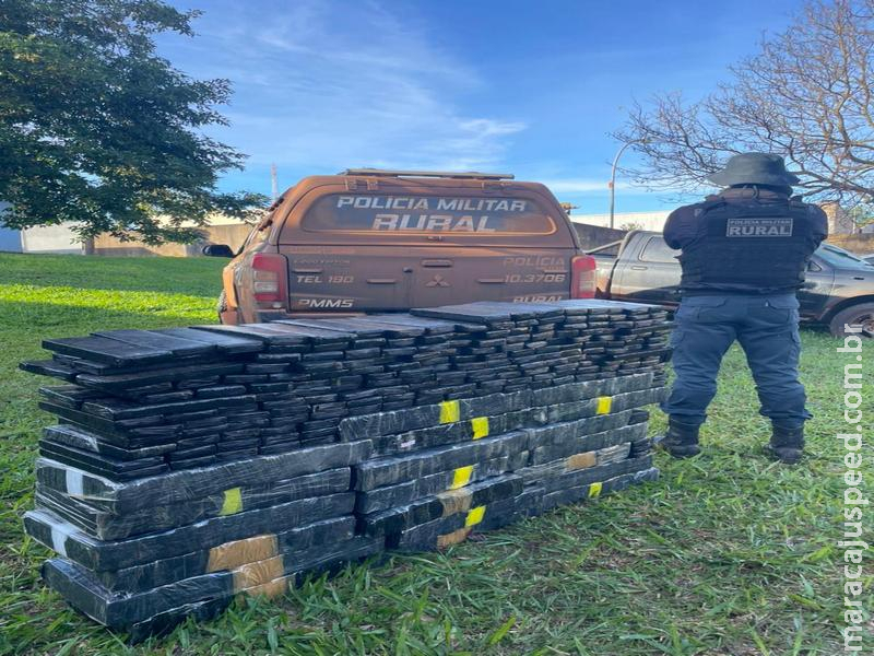 Batalhão de Polícia Militar Rural apreende 334 quilos de maconha na fronteira