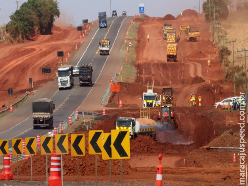 BR-163 tem seis pontos de desvios por obras em MS, nesta quinta-feira