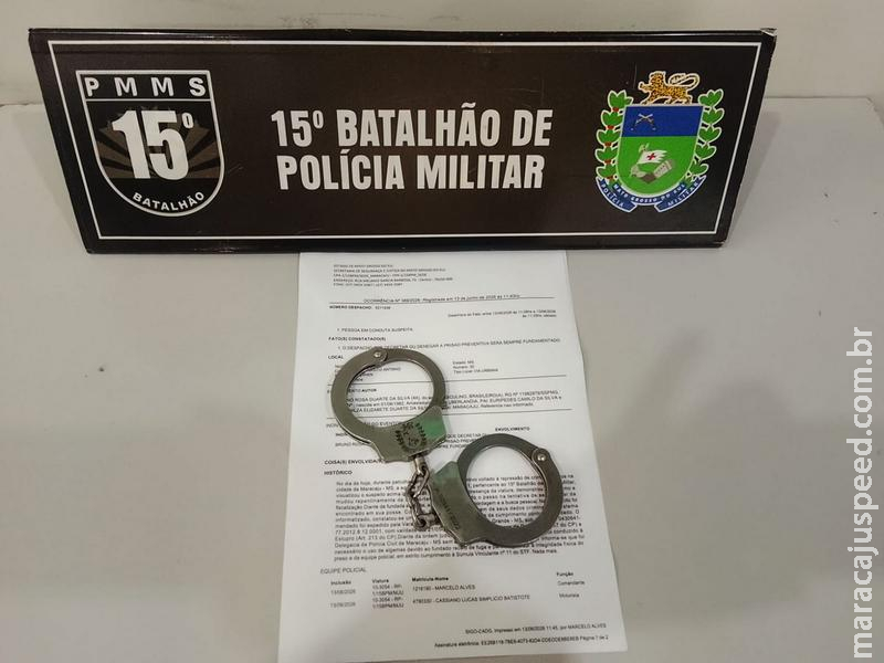 Foragido da Justiça é preso pela Polícia Militar em Maracaju
