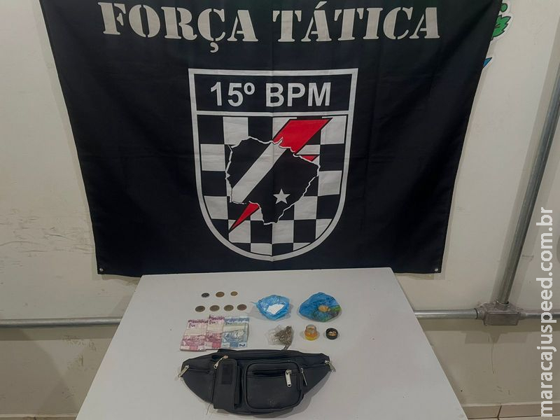 Força Tática prende foragido com drogas na 