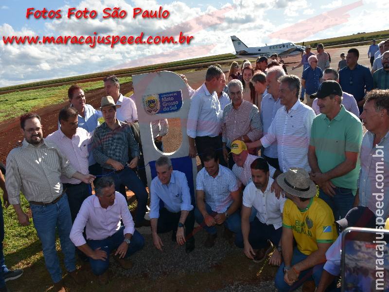 Governador e prefeito inauguram aeródromo e prolongamento de avenida nos 102 anos de Maracaju