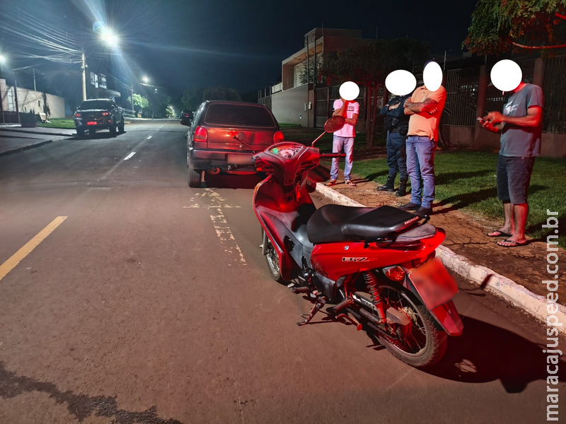 IRRESPONSABILIDADE NO TRÂNSITO: Motorista bêbado causa acidente na Vila Juquita e deixa motociclista ferida em Maracaju