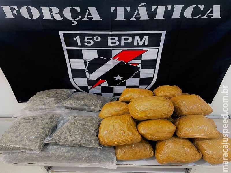 Maracaju: Força Tática intercepta jovem com mais de 14 kg de maconha em ônibus intermunicipal