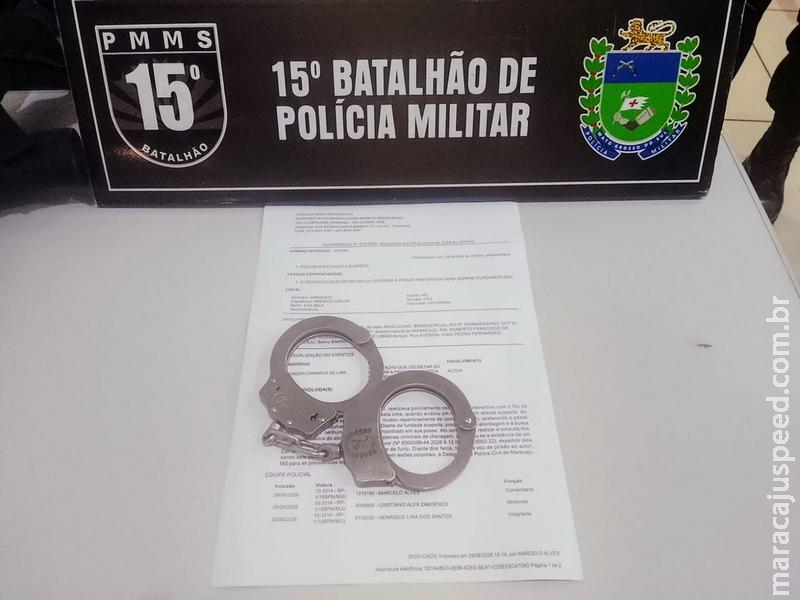 Maracaju: Homem com mandado de prisão por furto é capturado pela PM na Vila Adrien