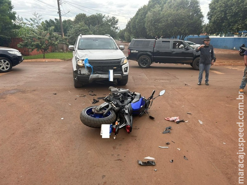 Maracaju: Polícia Militar atende ocorrência de acidente de trânsito na Vila Juquita