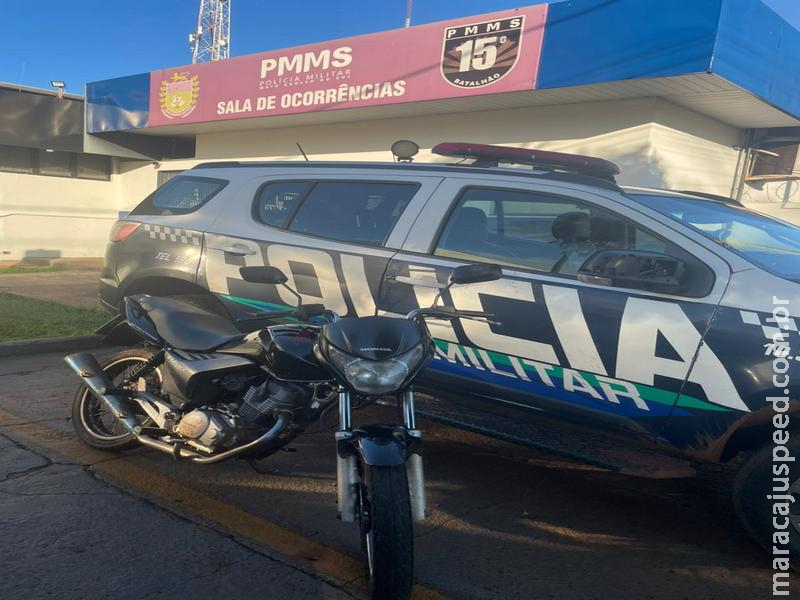 Maracaju: Polícia Militar flagra motociclista fazendo malabarismos e apreende moto no Bairro Fortaleza