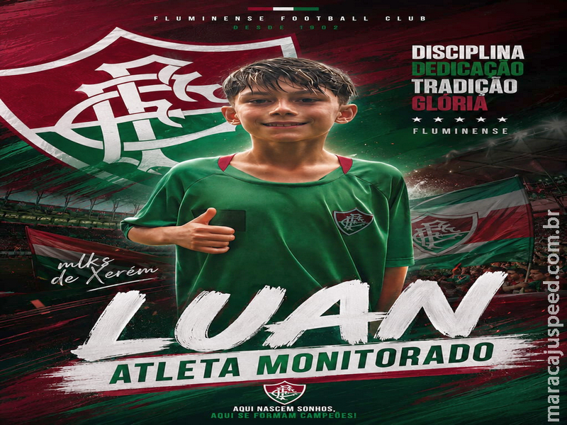 Maracaju, terra de atletas! Jovem promessa de 10 anos brilha em Xerém e é aprovada pelo Fluminense