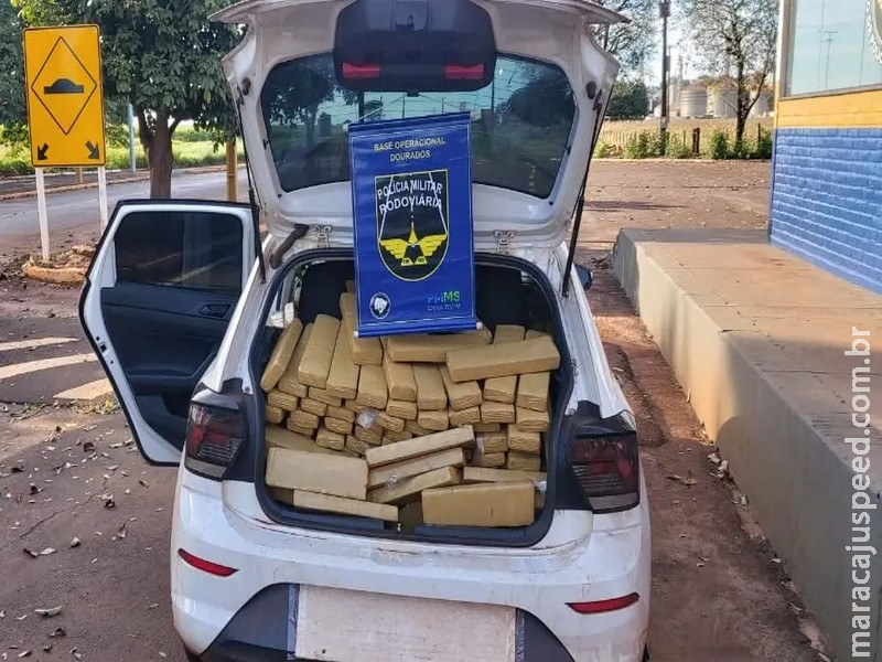 Perseguição policial terminal com apreensão de mais de 700 kg de maconha na MS-162