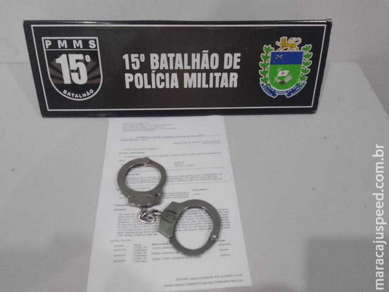 Polícia Militar cumpre mandado de prisão por tráfico de drogas em Maracaju