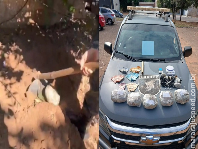 ‘Sem juízo’ é preso com maconha enterrada no quintal de casa em Coxim