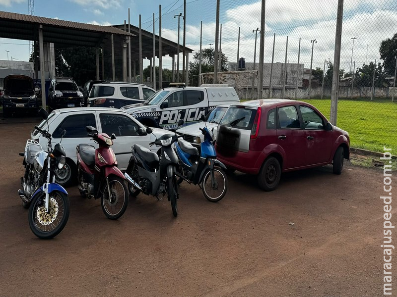 15º Batalhão da PM realiza operação de fiscalização e apreende veículos irregulares em Maracaju