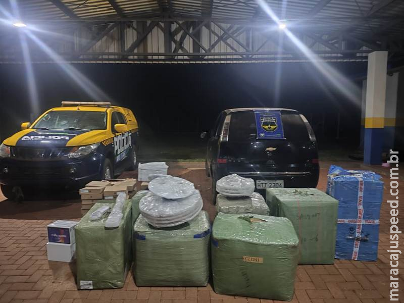 BPMRv apreende carga de R$ 72 mil em mercadorias irregulares na MS-162 em Maracaju