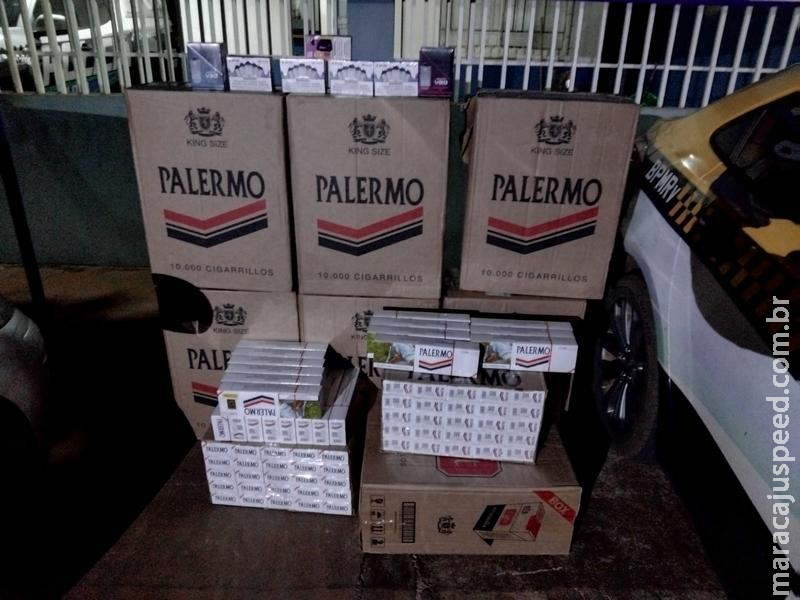 BPMRv apreende cigarros contrabandeados e antena Starlink na rodovia MS-382