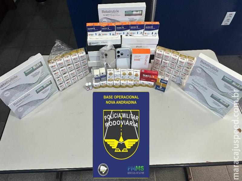 BPMRv apreende lote de medicamentos ilegais e eletrônicos em caminhão na MS-134