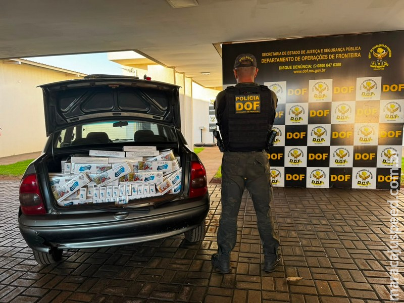 DOF apreende veículo carregado com cigarros contrabandeados em Ponta Porã