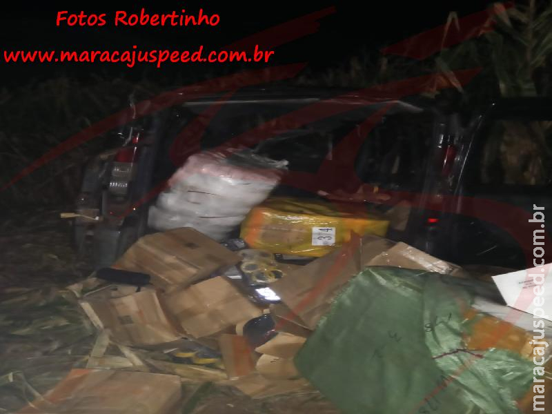 Duas mulheres ficam feridas após capotamento de Fiat Doblo na BR-267 em Maracaju