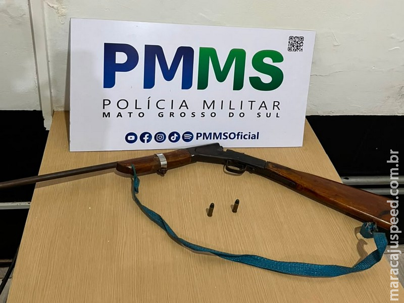Homem é preso em assentamento de Rio Brilhante após ameaçar mulher com espingarda