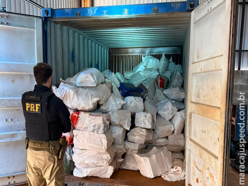 PRF apreende mais de 8 toneladas de maconha em entreposto do tráfico de drogas em Dourados (MS)