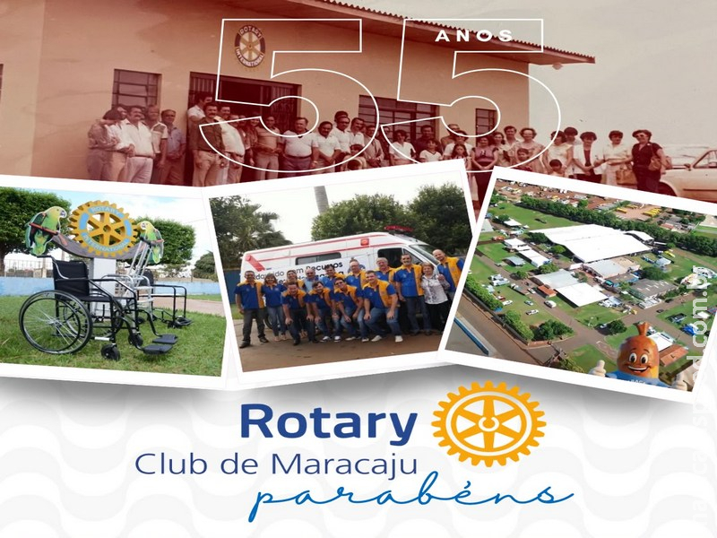 Rotary Club de Maracaju celebra 55 anos de história e impacto social na comunidade