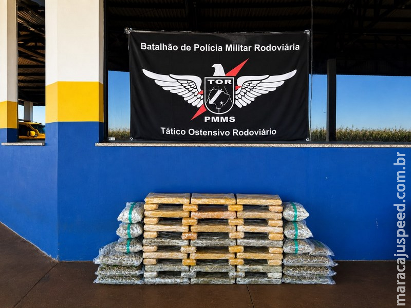 TOR do BPMRv apreende 60 kg de drogas na MS-162 e causa prejuízo de R$ 192 mil ao tráfico em Maracaju